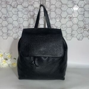 Alessandro Mari Made in Italy Sleek Black Backpack